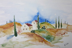 Toskana 7 Aquarell